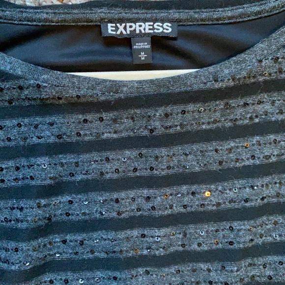 Express grey and black sequin dress-size M - Picture 2 of 5